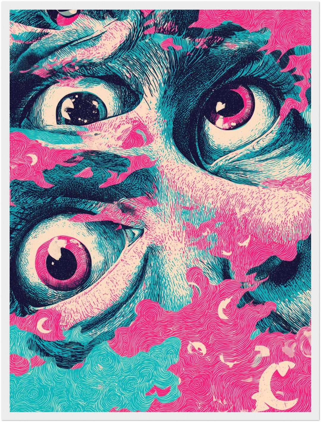 Große expressive Augen Poster Psychedelic – mattes Kunstdruck-Papier – Ansicht 6
