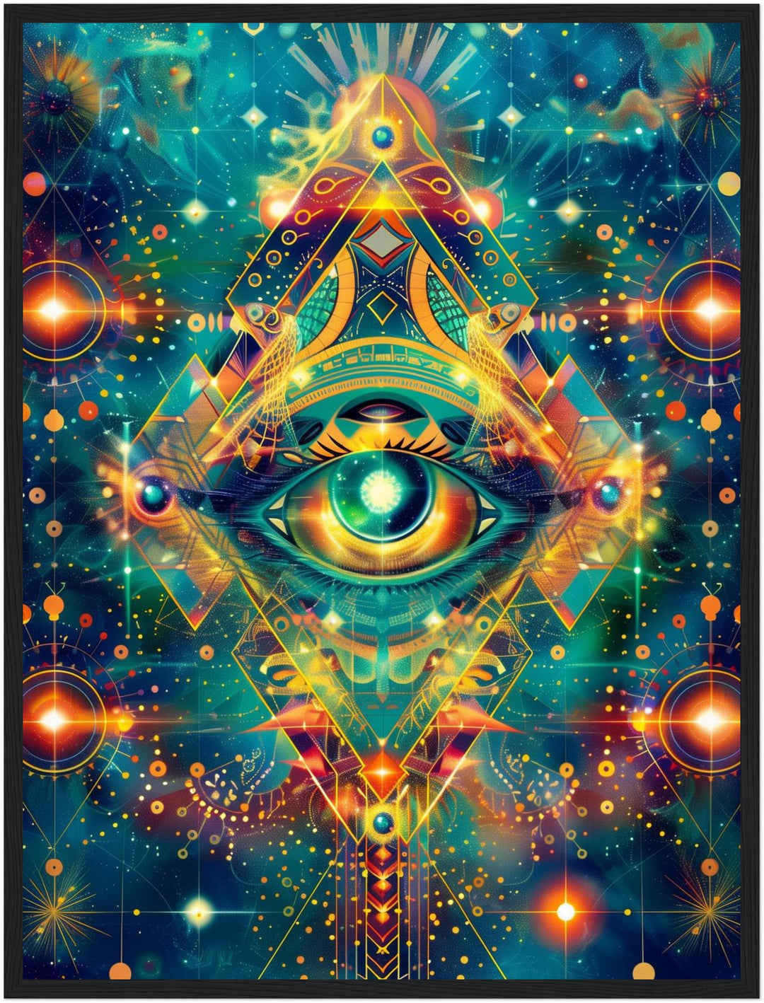 Kosmisches geometrisches Auge Poster Psychedelic – mattes Kunstdruck-Papier – Ansicht 5