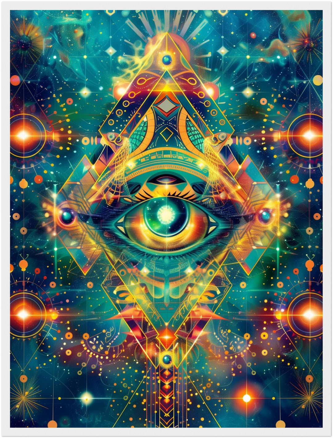 Kosmisches geometrisches Auge Poster Psychedelic – mattes Kunstdruck-Papier – Ansicht 6