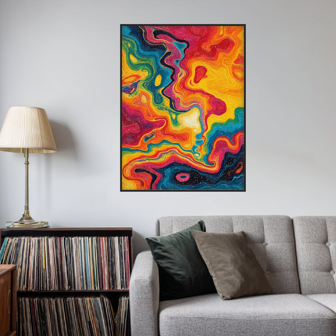 Lebendige Farbströme Poster Psychedelic – mattes Kunstdruck-Papier – Ansicht 3