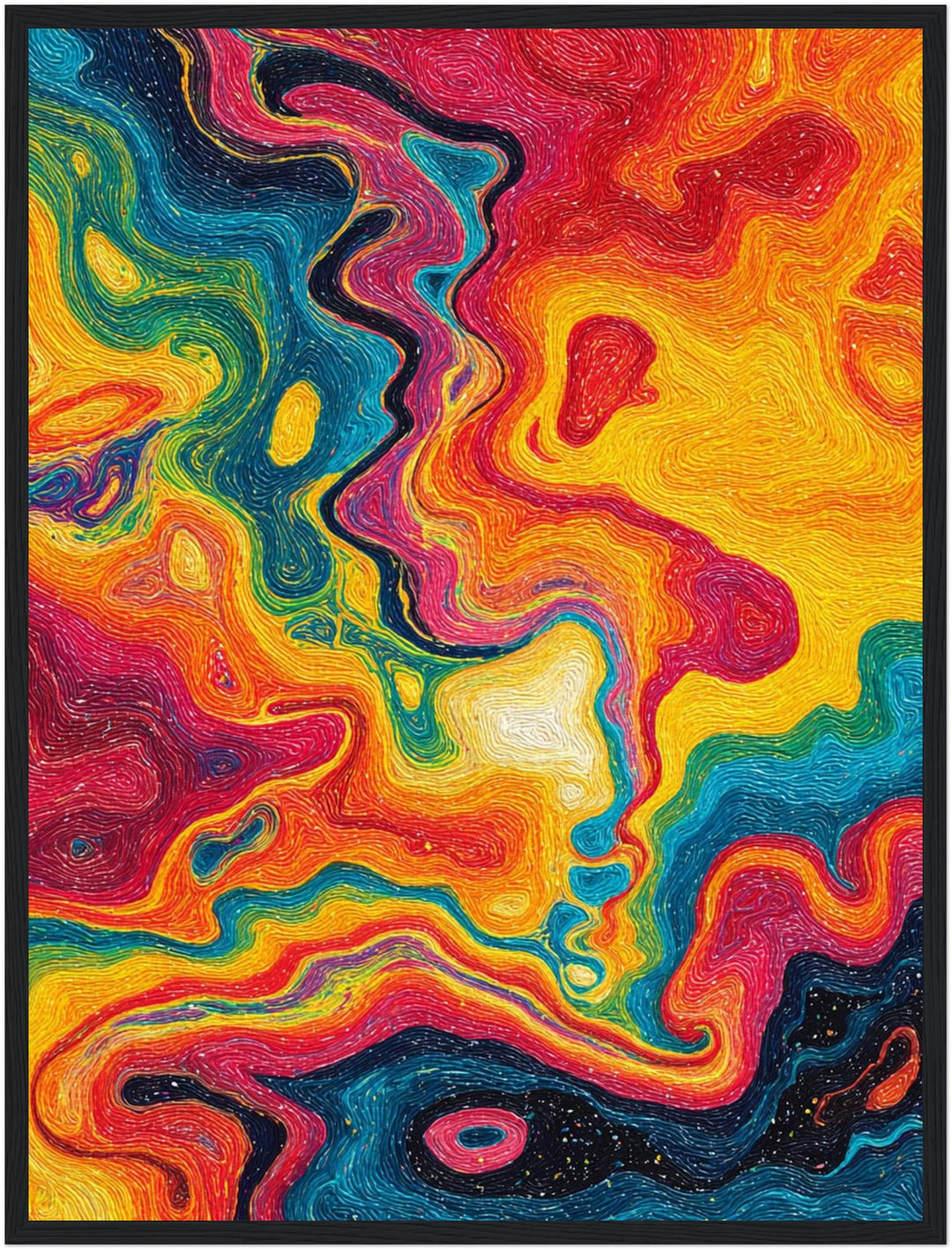Lebendige Farbströme Poster Psychedelic – mattes Kunstdruck-Papier – Ansicht 6