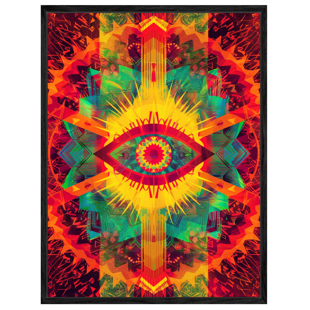 Leuchtendes Auge mit Farbstrahlen Leinwandbild Psychedelic – Leinwand auf Holzrahmen – Ansicht 4