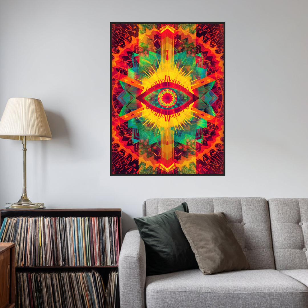 Leuchtendes Auge mit Farbstrahlen Poster Psychedelic – mattes Kunstdruck-Papier – Ansicht 3
