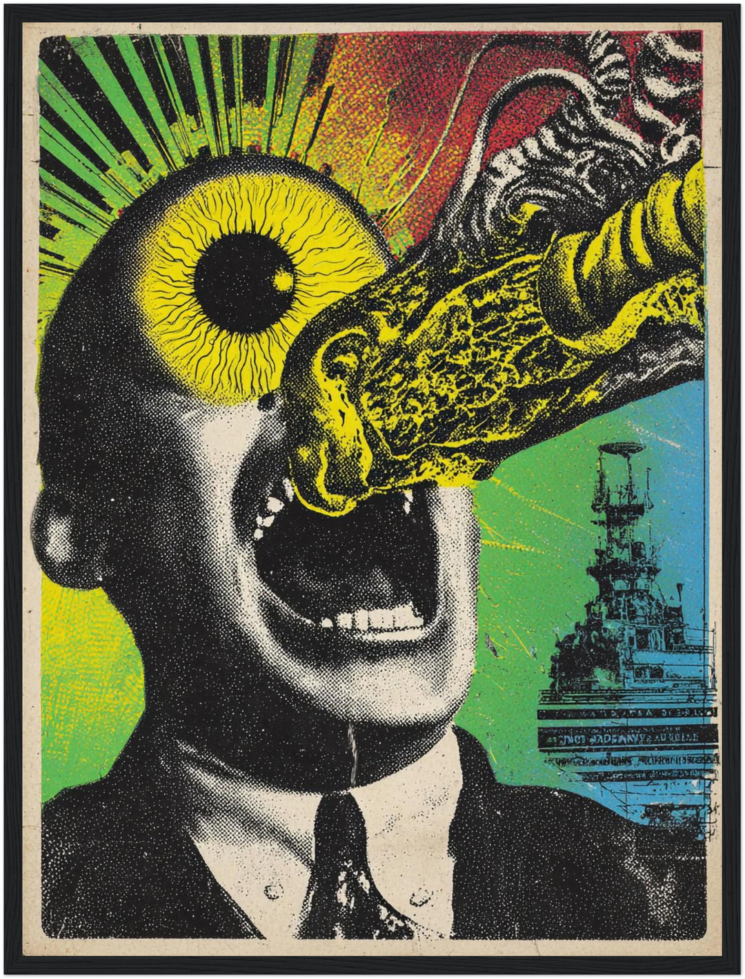 Mann mit explodierendem Auge Poster Psychedelic – mattes Kunstdruck-Papier – Ansicht 5