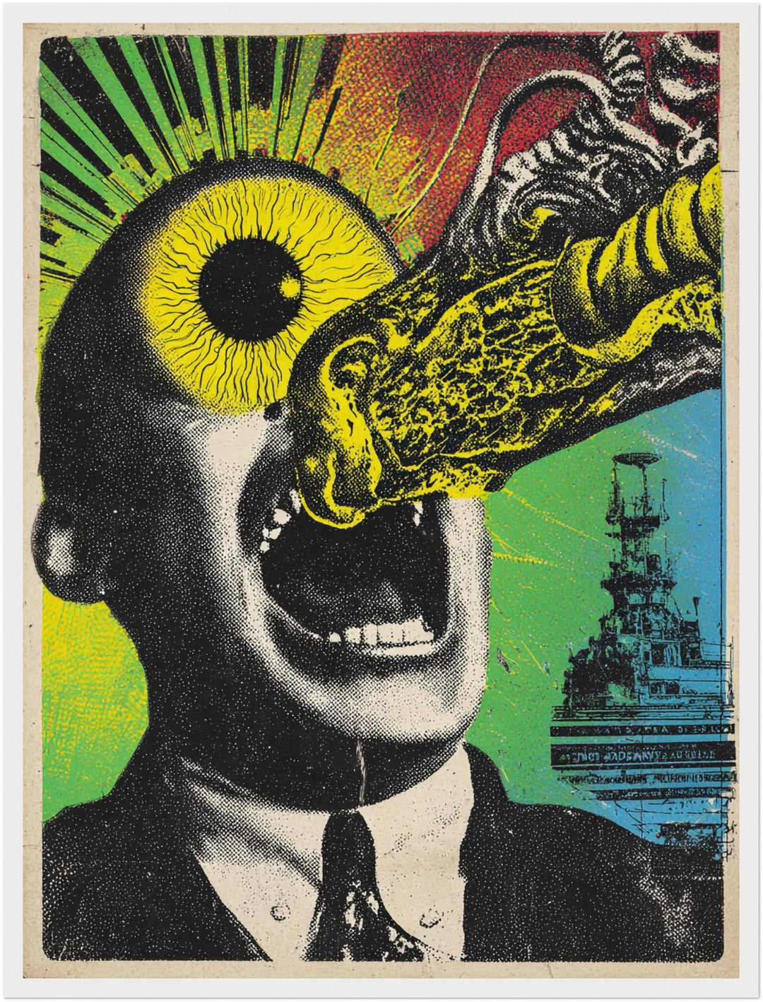 Mann mit explodierendem Auge Poster Psychedelic – mattes Kunstdruck-Papier – Ansicht 6