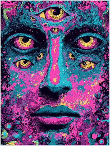 Mehräugiges Gesicht Leinwandbild