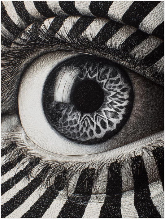 Monochromes Zebraauge Poster