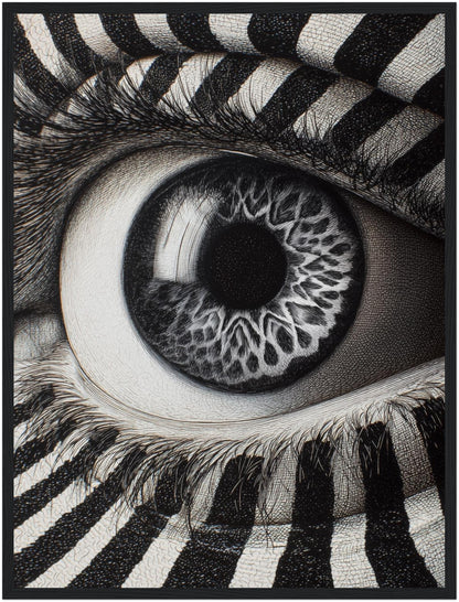 Monochromes Zebraauge Poster