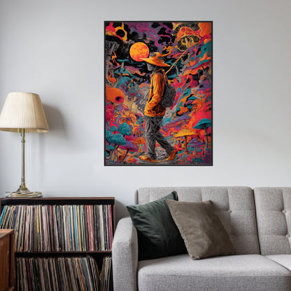 Psychedelischer Pilzwanderer Poster