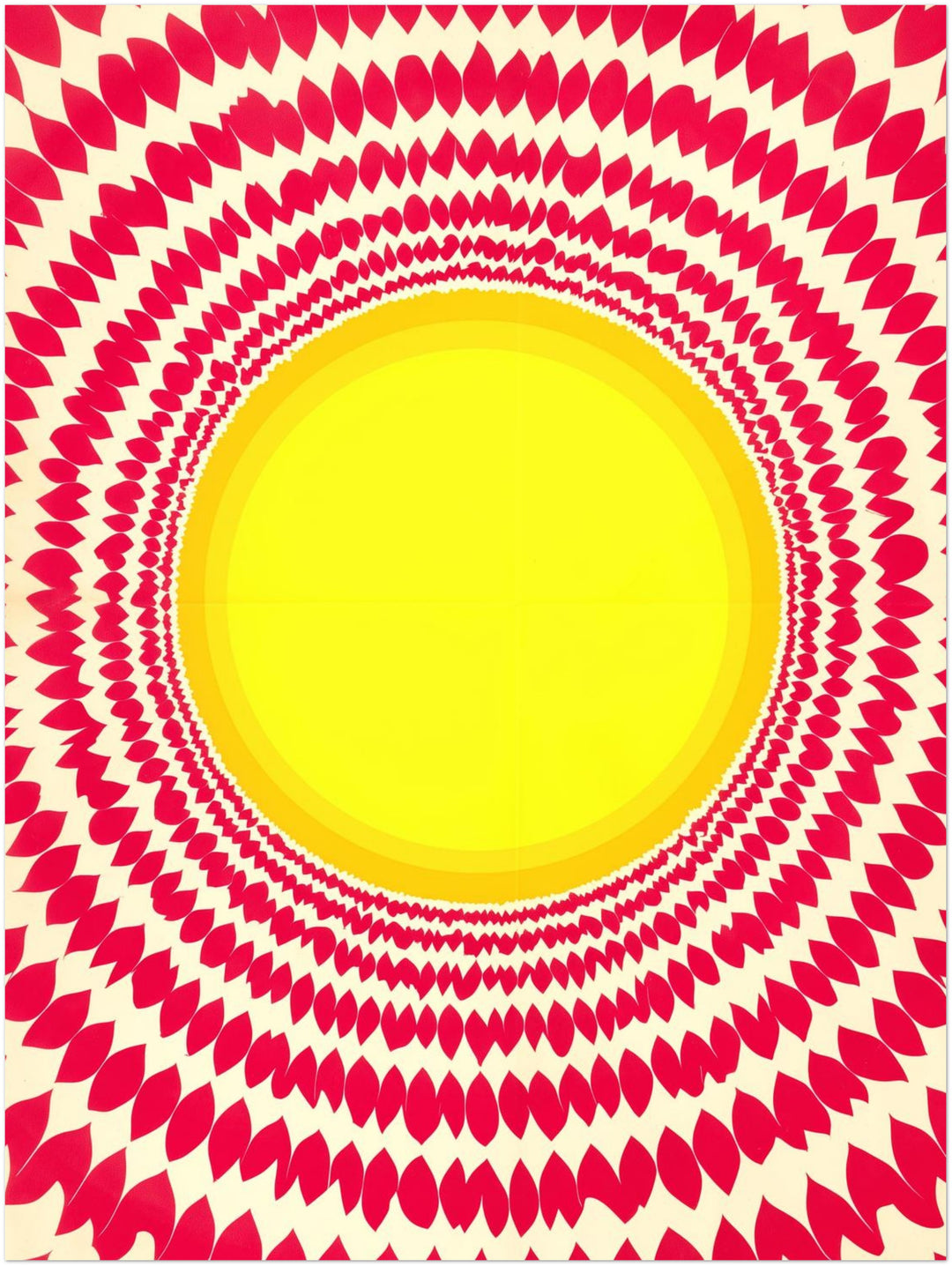 Strahlende Sonnen Mandala abstrakt – Wandkunst
