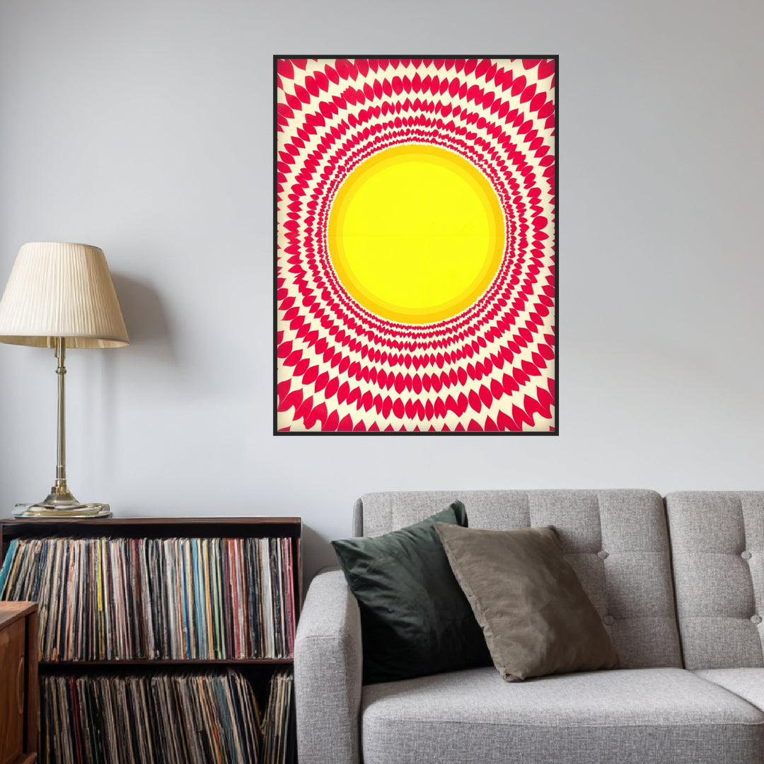 Strahlende Sonnen Mandala Poster abstrakt – mattes Kunstdruck-Papier – Ansicht 3