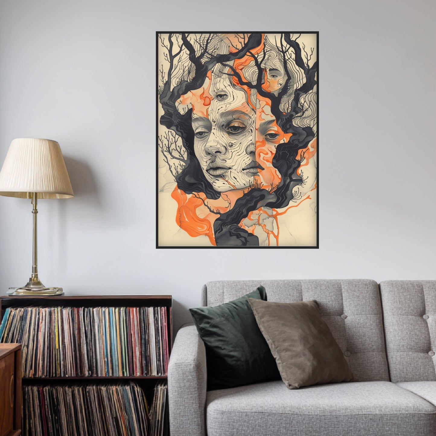 Verwobenes Baumgesicht Poster