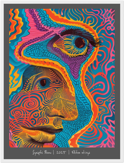 Wellenförmiges Gesichtsmuster Poster