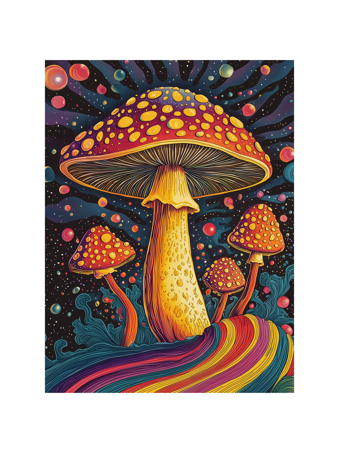 Psychedelische Pilze Psychedelic – Wandkunst