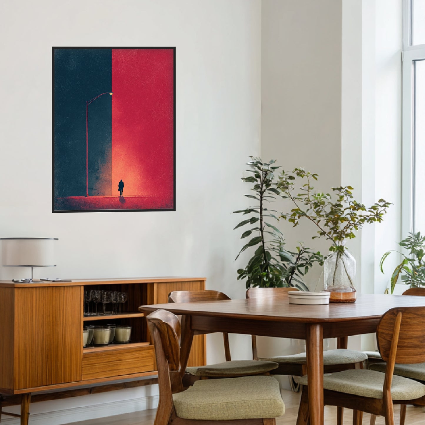 Alleingänger unter Nachtlicht Poster