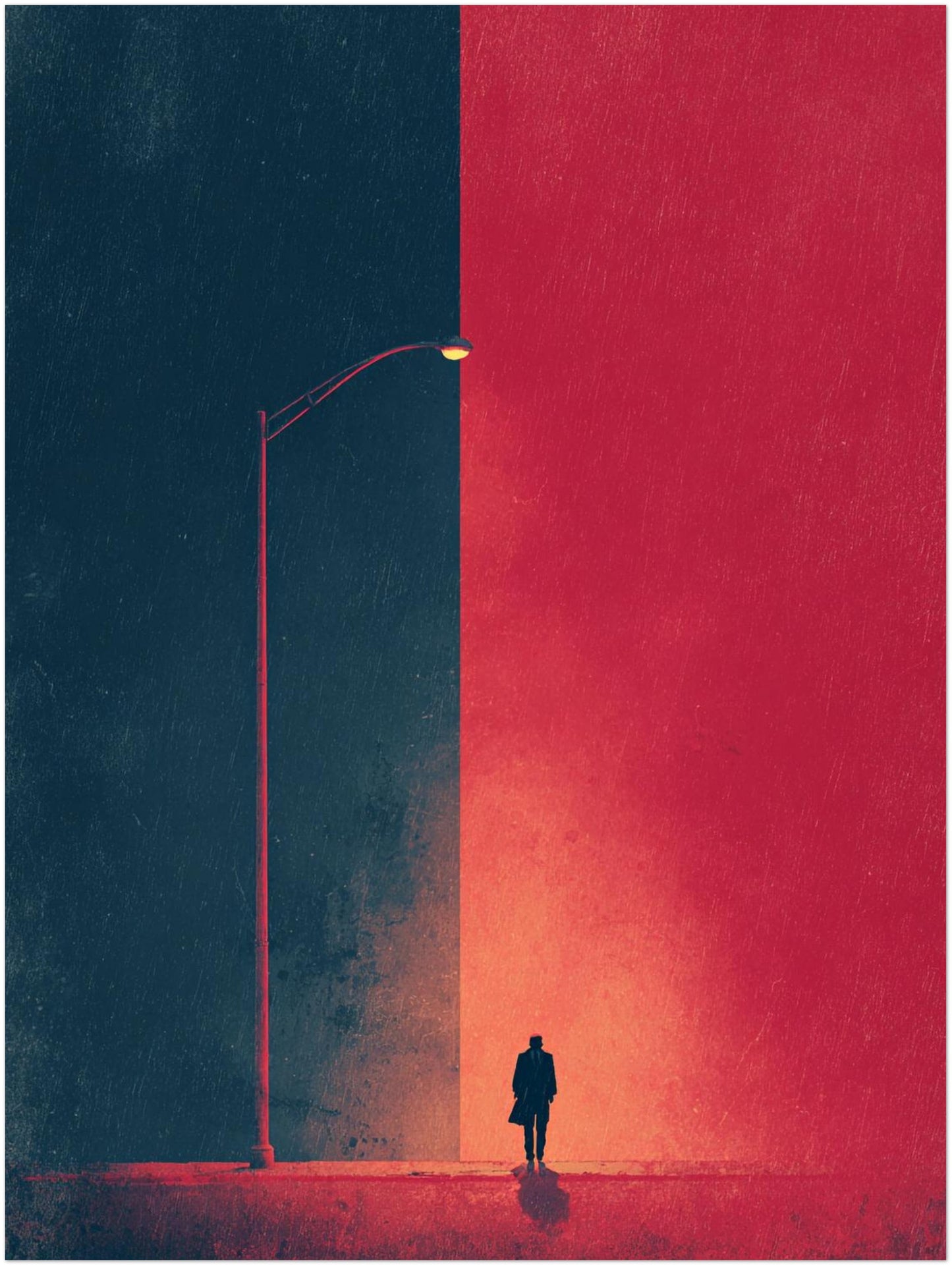 Alleingänger unter Nachtlicht Poster