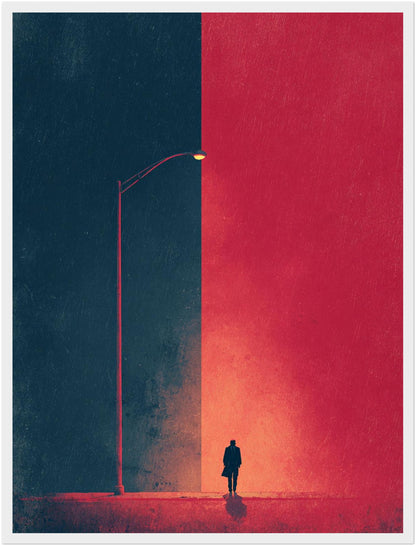 Alleingänger unter Nachtlicht Poster