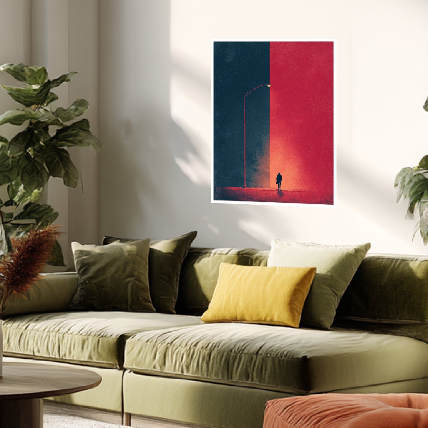 Alleingänger unter Nachtlicht Poster