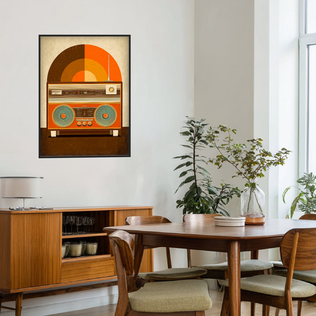 Altes Radio Poster Retro – mattes Kunstdruck-Papier – Ansicht 3
