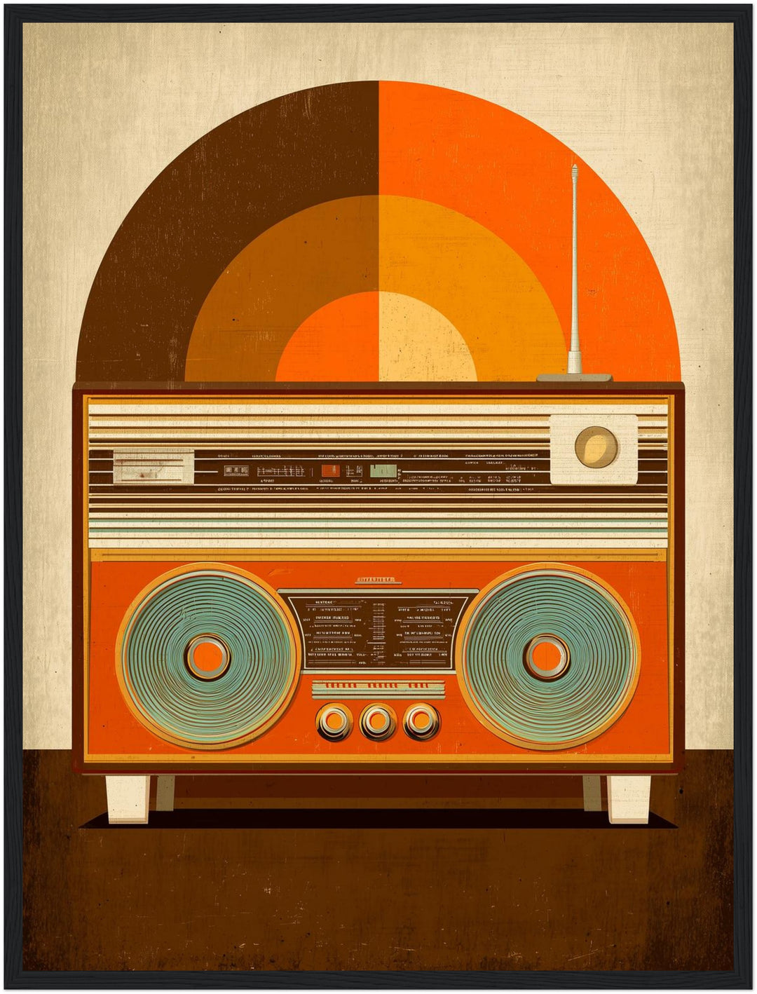 Altes Radio Poster Retro – mattes Kunstdruck-Papier – Ansicht 5