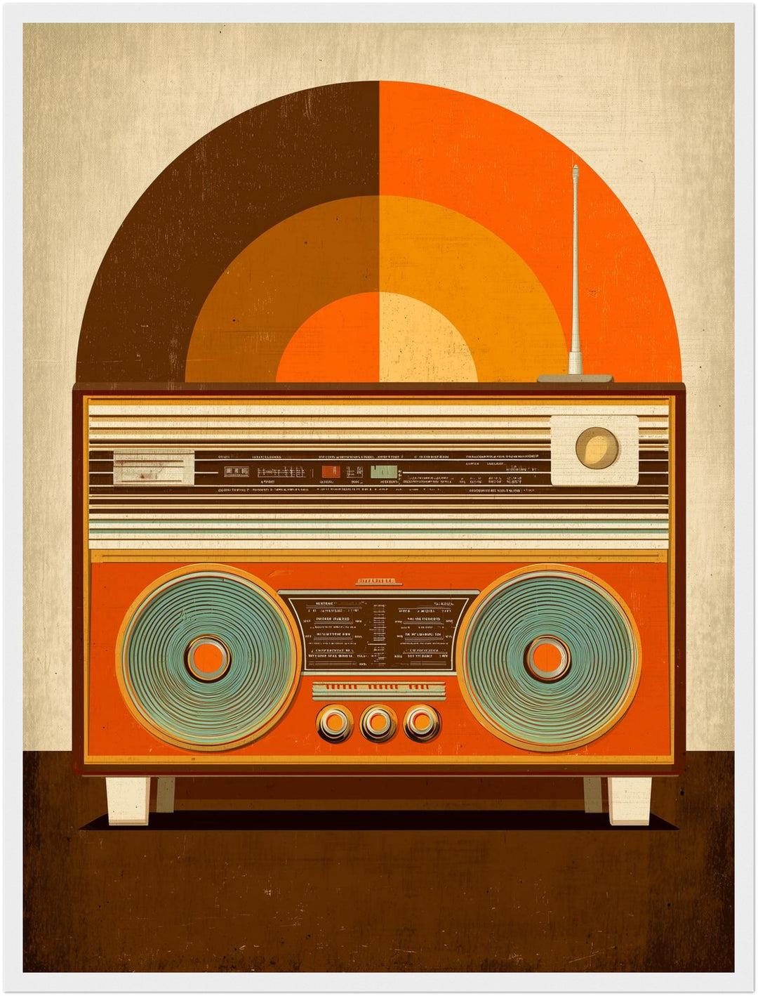 Altes Radio Poster Retro – mattes Kunstdruck-Papier – Ansicht 6