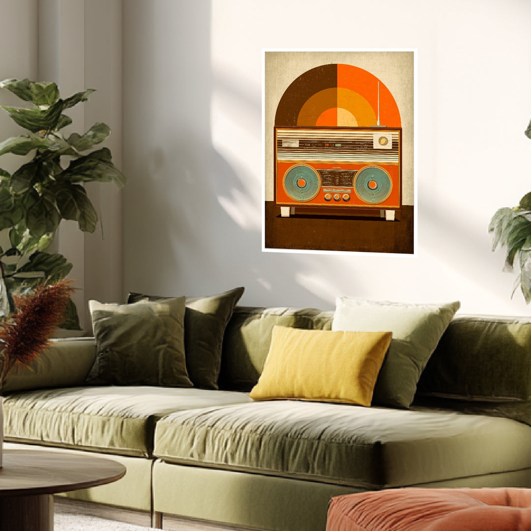 Altes Radio Poster Retro – mattes Kunstdruck-Papier – Ansicht 4