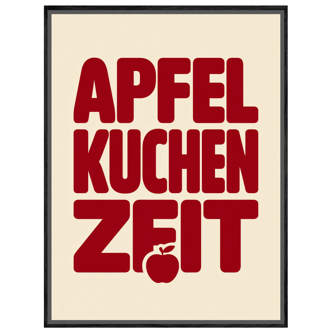 Apfelkuchen Zeit Retro Leinwandbild – Leinwandbild