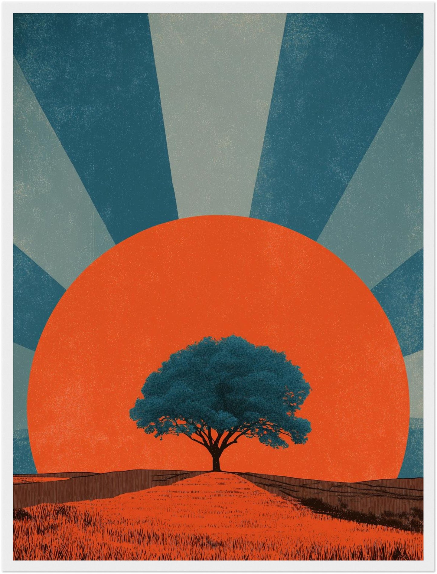 Baum vor Sonne Poster