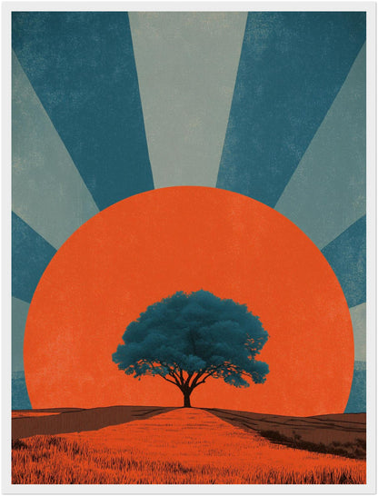 Baum vor Sonne Poster
