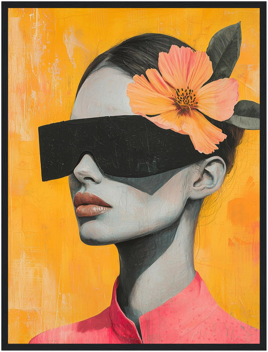 Blumenhafte Verhüllung Poster Retro – mattes Kunstdruck-Papier – Ansicht 5