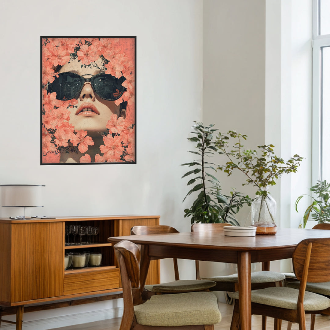 Blumenhafte Ruhe Poster Retro – mattes Kunstdruck-Papier – Ansicht 2