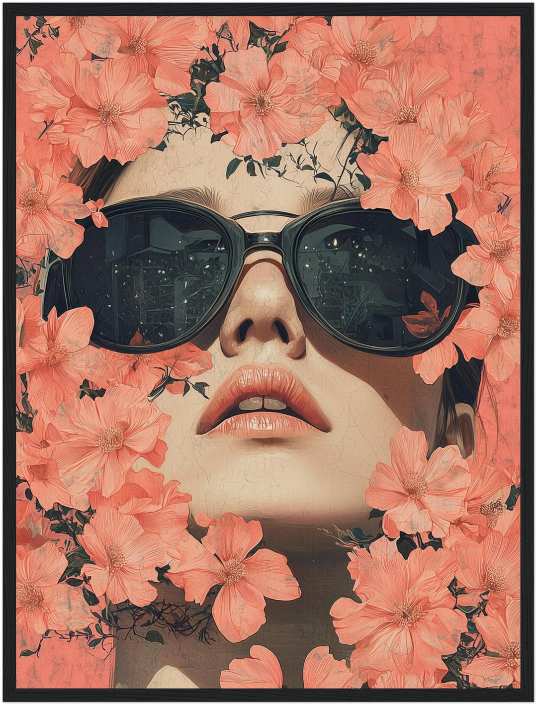 Blumenhafte Ruhe Poster Retro – mattes Kunstdruck-Papier – Ansicht 5
