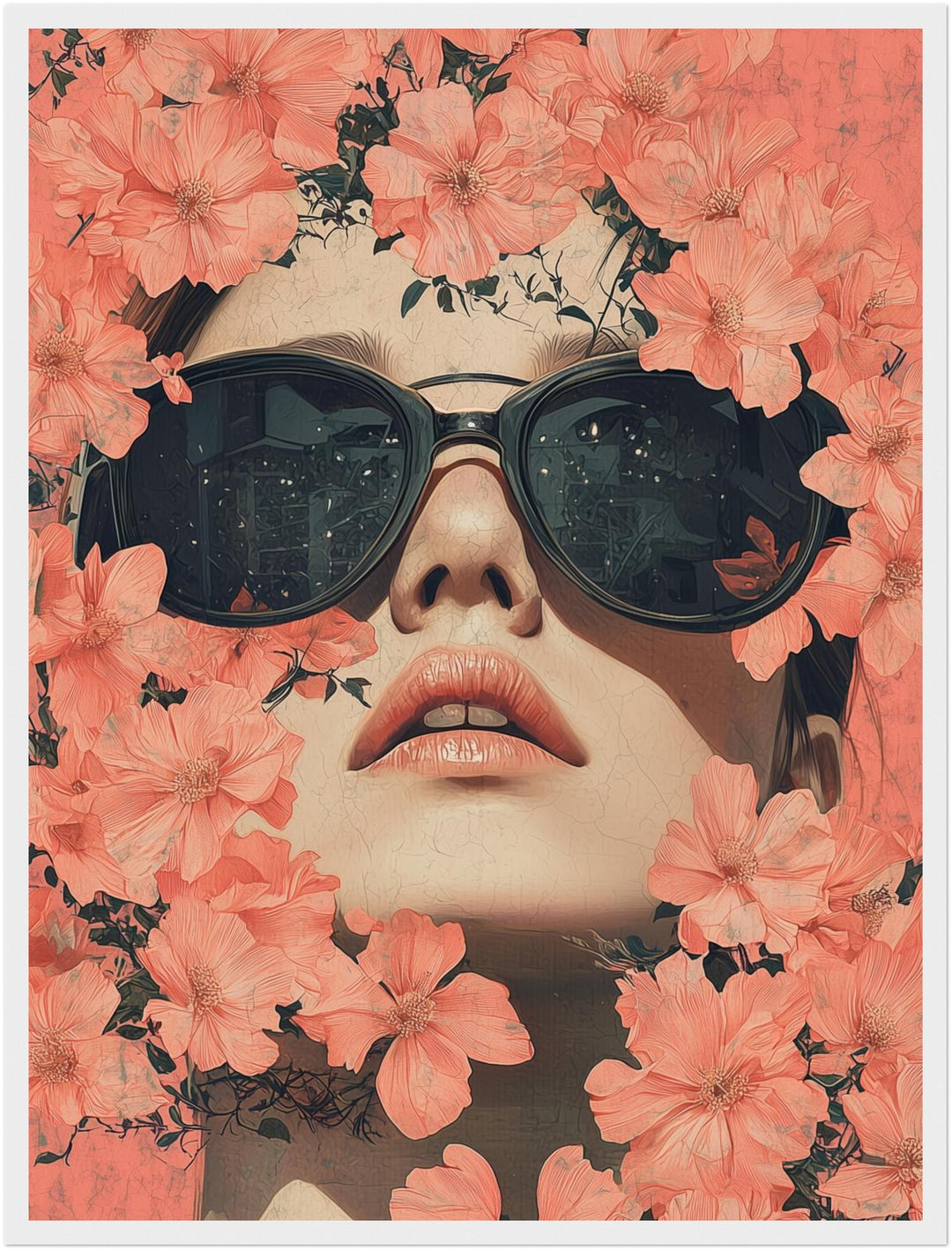 Blumenhafte Ruhe Poster Retro – mattes Kunstdruck-Papier – Ansicht 6