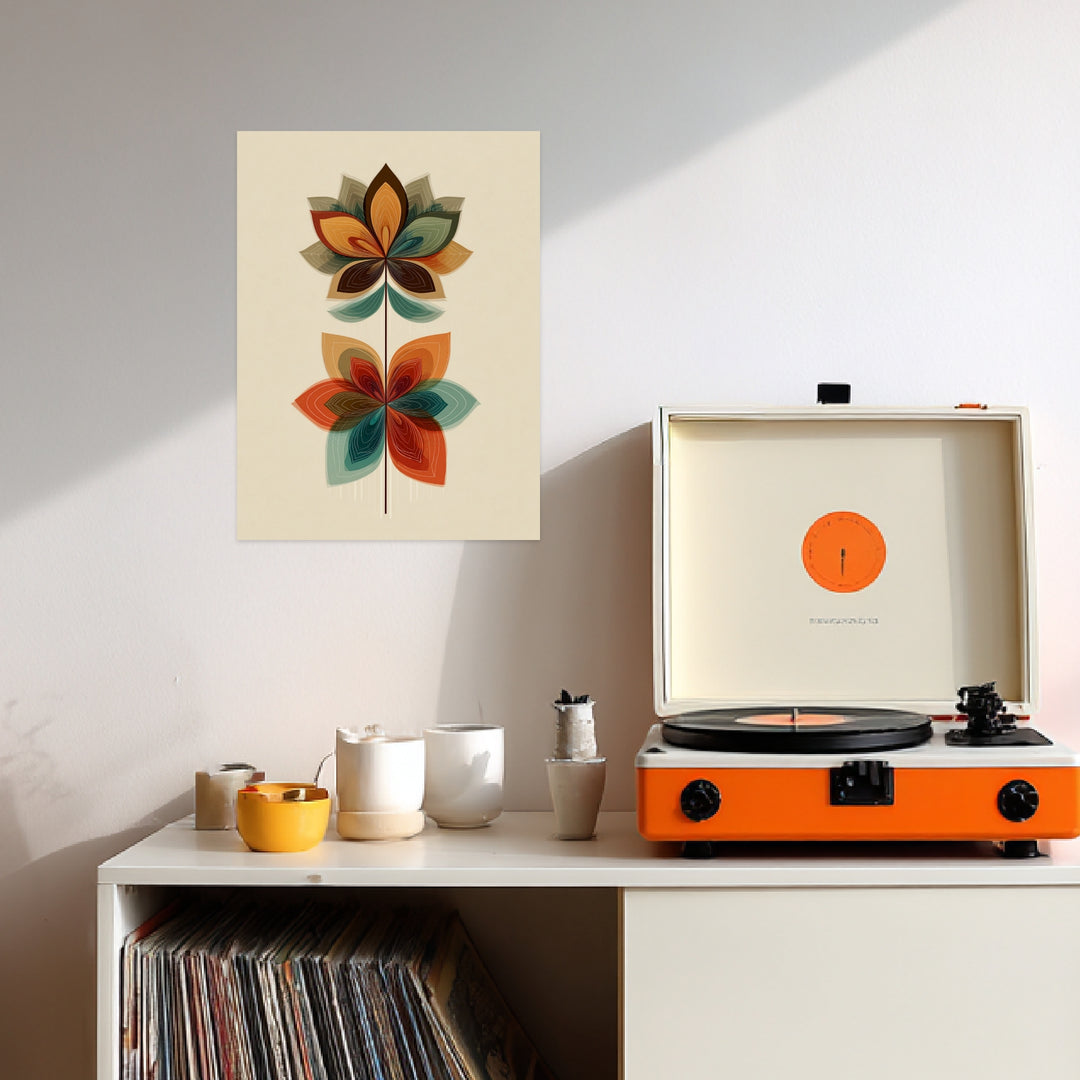 Bunte Blütenpracht Poster Retro – mattes Kunstdruck-Papier – Ansicht 2