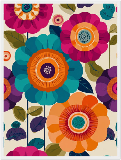 Bunte Blumenblüten Poster