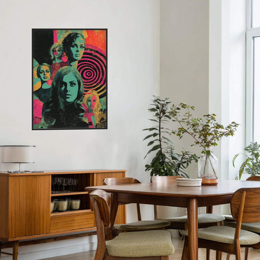 Bunte Gesichter der Vergangenheit Poster Retro – mattes Kunstdruck-Papier – Ansicht 5