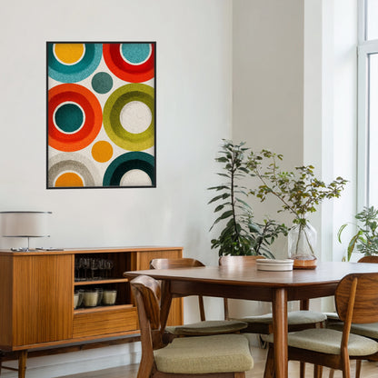 Bunte Kreisformen Poster