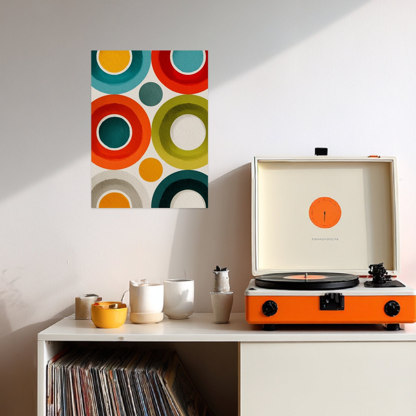 Bunte Kreisformen Poster