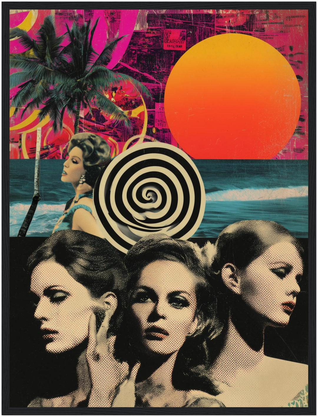 Drei Frauen Porträts Poster Retro – mattes Kunstdruck-Papier – Ansicht 6