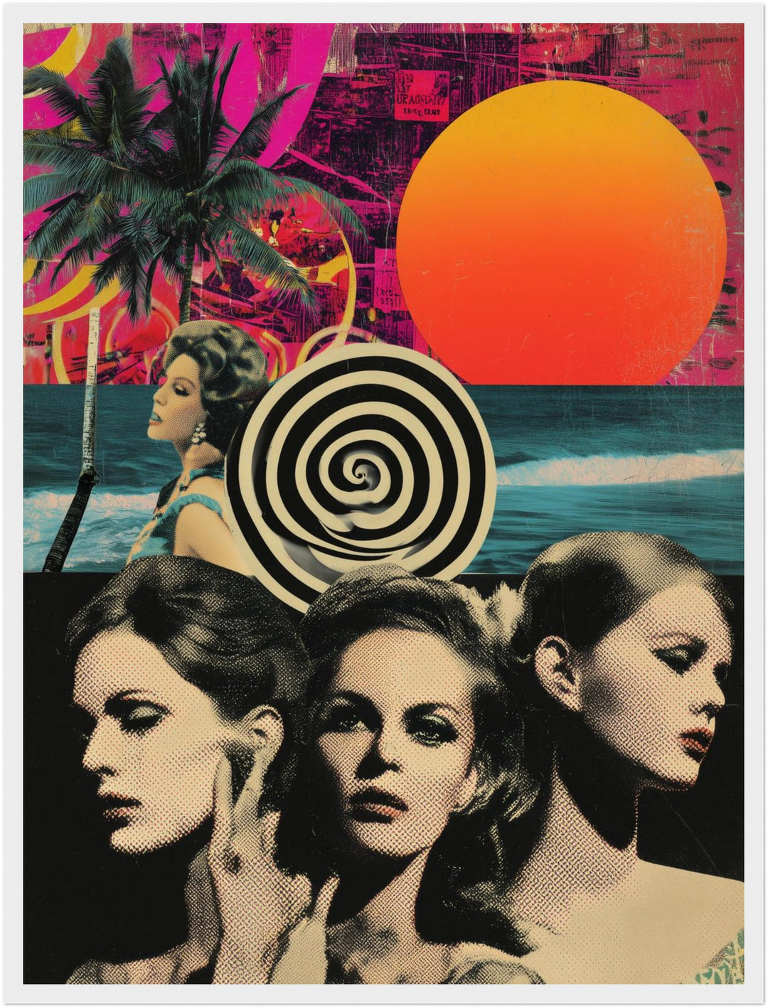 Drei Frauen Porträts Poster Retro – mattes Kunstdruck-Papier – Ansicht 5