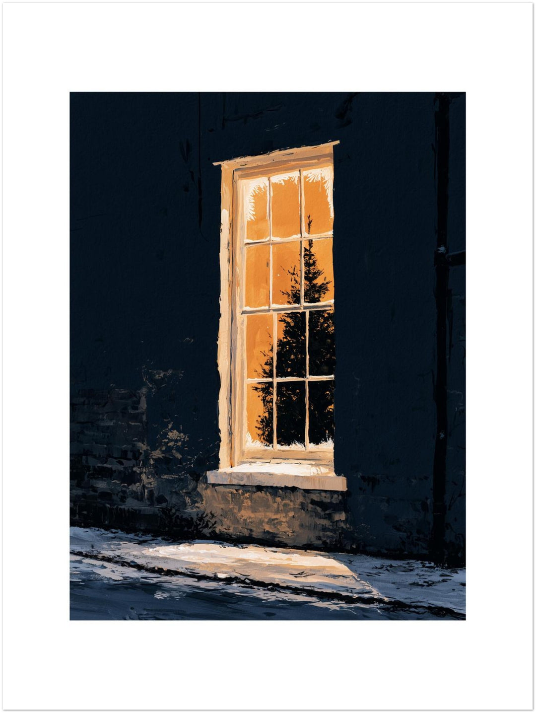Warmes Licht im Winter Poster – Ohne Rahmen – Produktfoto