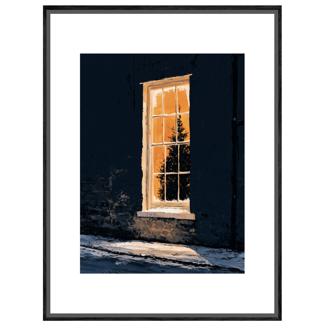Warmes Licht im Winter Leinwandbild – Leinwandbild