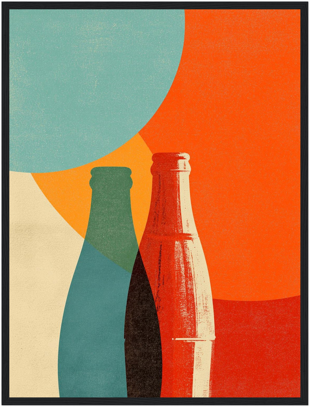 Flaschenmotiv Grafik Poster Retro – mattes Kunstdruck-Papier – Ansicht 6