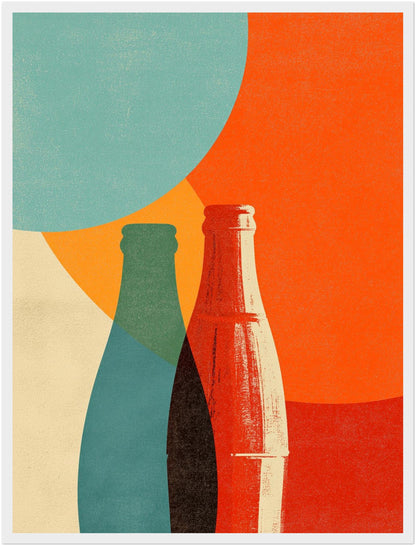 Flaschenmotiv Grafik Poster