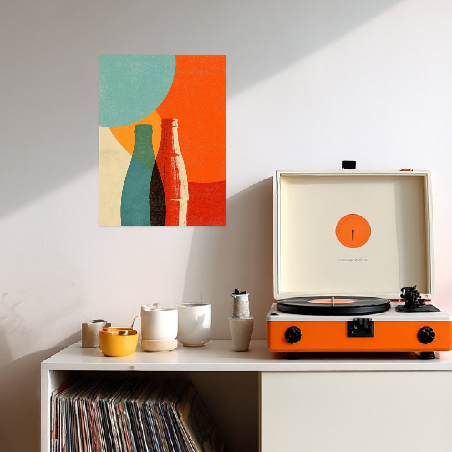 Flaschenmotiv Grafik Poster