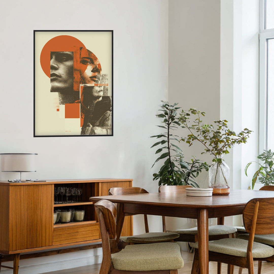Frau Porträt Komposition Poster Retro – mattes Kunstdruck-Papier – Ansicht 3