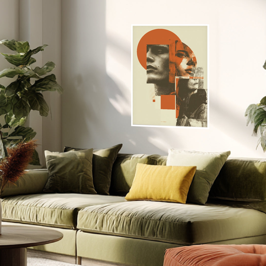Frau Porträt Komposition Poster Retro – mattes Kunstdruck-Papier – Ansicht 4