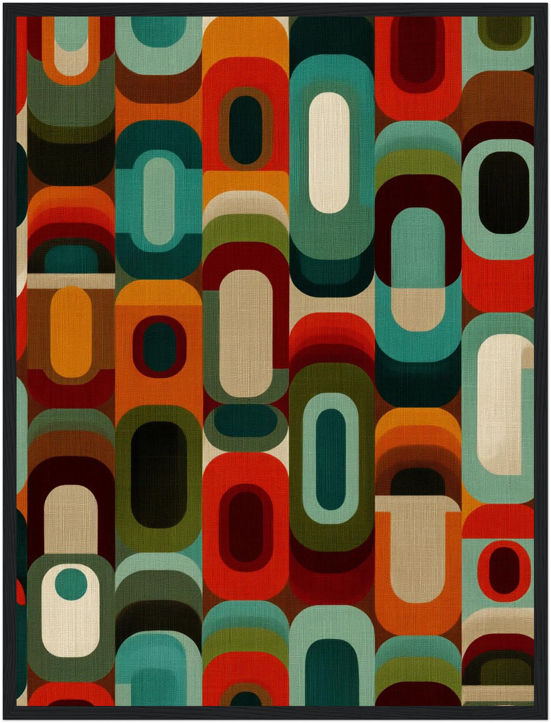 Geometrische Ovalformen Poster Retro – mattes Kunstdruck-Papier – Ansicht 5