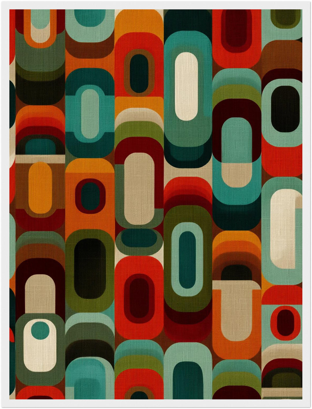 Geometrische Ovalformen Poster Retro – mattes Kunstdruck-Papier – Ansicht 6