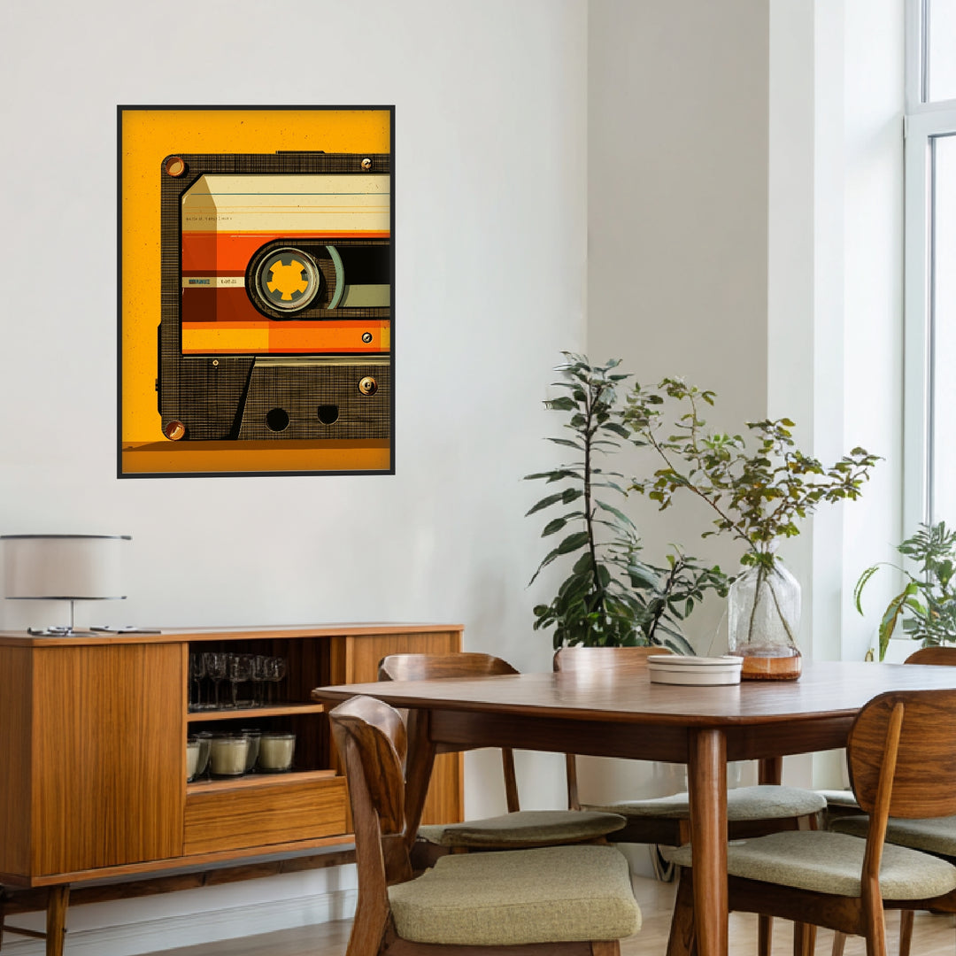 Halbe Audiokassette Poster Retro – mattes Kunstdruck-Papier – Ansicht 3